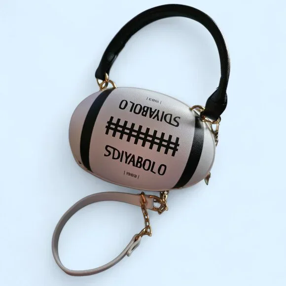 White Football‑Style Crossbody Bag - NEW - Picture 2 of 5